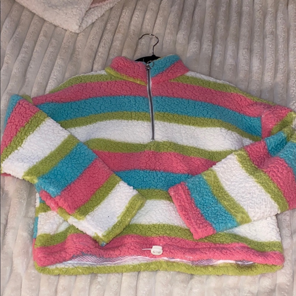 Brand New Striped Fleece Pullover